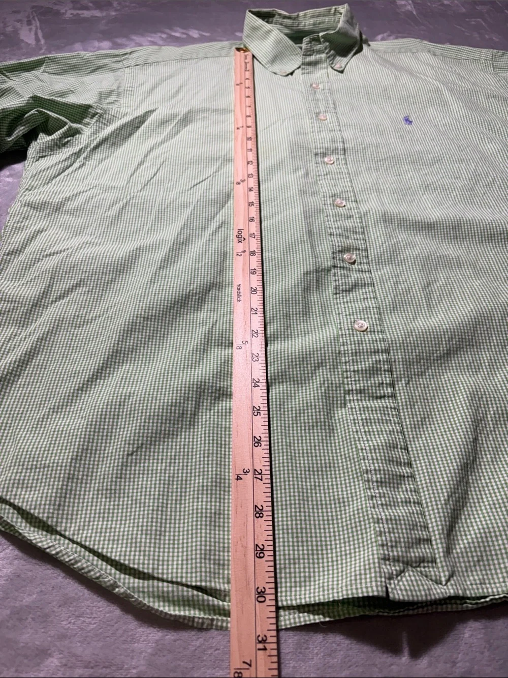 Ralph Lauren Blake Men’s XL Green Gingham Check Button Down Shirt
